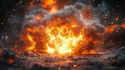 Fiery Inferno: A Digital Depiction of Explosive Combustion