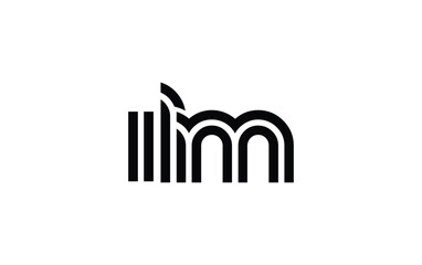 ILM Creative Unique Modern Letter Logo Design. Stylized logo featuring a unique letter design, presenting abstract minimalist aesthetics and modern appeal.