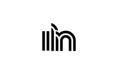 ILN Creative Unique Modern Letter Logo Design. Stylized logo featuring a unique letter design, presenting abstract minimalist aesthetics and modern appeal.