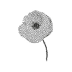 Grunge vintage roses in halftones. Aesthetic graphic tattoo. Gothic punk poster.Trendy elements with retro photocopy effect.