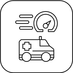 fast ambulance car icon design