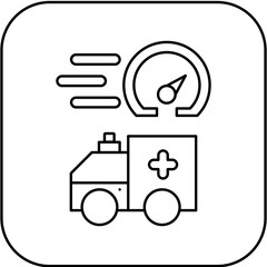 fast ambulance car icon design