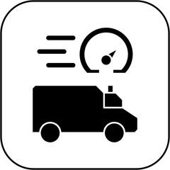 fast ambulance car icon design