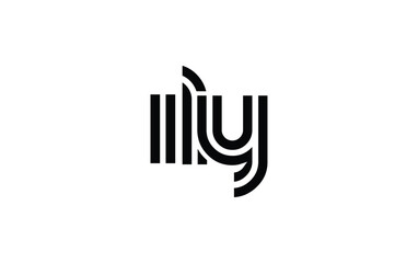 ILY Creative Unique Modern Letter Logo Design. Stylized logo featuring a unique letter design, presenting abstract minimalist aesthetics and modern appeal.