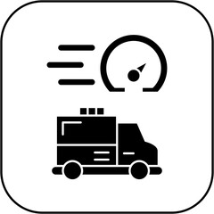fast ambulance car icon design