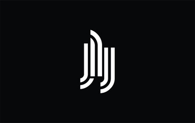 JLJ Creative Unique Modern Letter Logo Design. Stylized logo featuring a unique letter design, presenting abstract minimalist aesthetics and modern appeal.