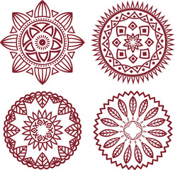 Creative Unique Mandala Vector Design set
