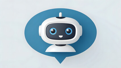 Obraz premium Chatbot futuristic bot flat