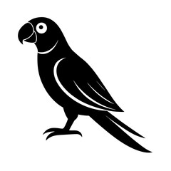 Obraz premium Bird Vector on White Background | Minimalist Animal Clipart for Design & Art Projects