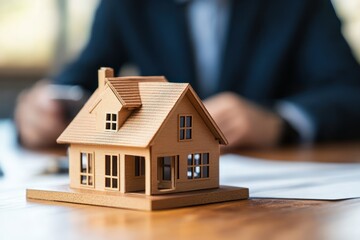 Miniature house model symbolizes property investment