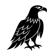 Fototapeta premium Bird Vector on White Background | Minimalist Animal Clipart for Design & Art Projects