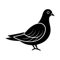 Obraz premium Bird Vector on White Background | Minimalist Animal Clipart for Design & Art Projects