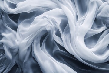 Obraz premium Graceful, flowing fabric with soft light gray tones.