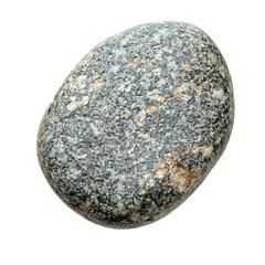 Obraz premium Smooth gray stone isolated on black background natural texture detail macro photography