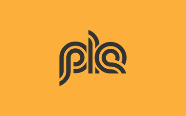 PLE Creative Unique Modern Letter Logo Design. Stylized logo featuring a unique letter design, presenting abstract minimalist aesthetics and modern appeal.