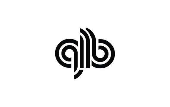 QLB Creative Unique Modern Letter Logo Design. Stylized logo featuring a unique letter design, presenting abstract minimalist aesthetics and modern appeal.