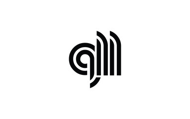 QLL Creative Unique Modern Letter Logo Design. Stylized logo featuring a unique letter design, presenting abstract minimalist aesthetics and modern appeal.