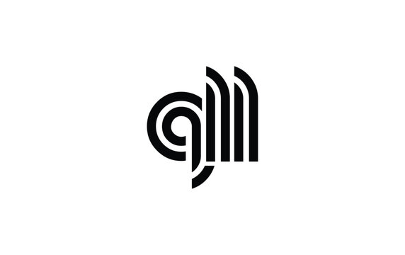 QLL Creative Unique Modern Letter Logo Design. Stylized logo featuring a unique letter design, presenting abstract minimalist aesthetics and modern appeal.