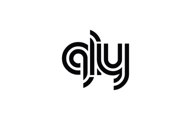 QLY Creative Unique Modern Letter Logo Design. Stylized logo featuring a unique letter design, presenting abstract minimalist aesthetics and modern appeal.