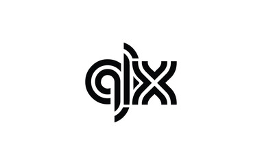 QLX Creative Unique Modern Letter Logo Design. Stylized logo featuring a unique letter design, presenting abstract minimalist aesthetics and modern appeal.