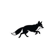black Fox icon on the background, vector illustration