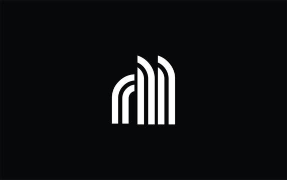 RLL Creative Unique Modern Letter Logo Design. Stylized logo featuring a unique letter design, presenting abstract minimalist aesthetics and modern appeal.