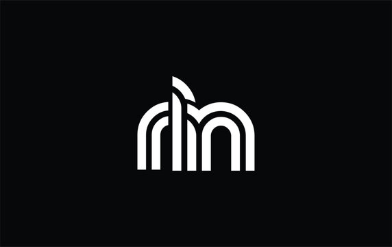 RLN Creative Unique Modern Letter Logo Design. Stylized logo featuring a unique letter design, presenting abstract minimalist aesthetics and modern appeal.