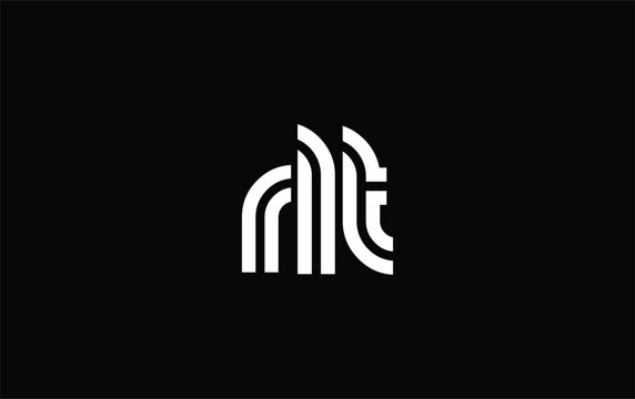 RLT Creative Unique Modern Letter Logo Design. Stylized logo featuring a unique letter design, presenting abstract minimalist aesthetics and modern appeal.