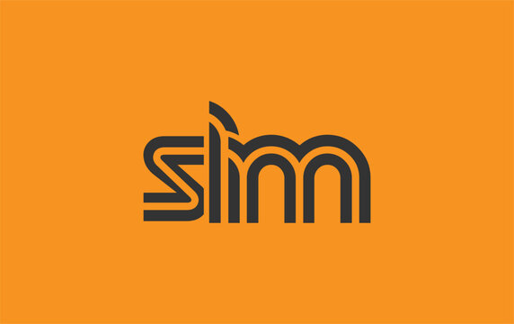 SLM Creative Unique Modern Letter Logo Design. Stylized logo featuring a unique letter design, presenting abstract minimalist aesthetics and modern appeal.