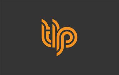 TLP Creative Unique Modern Letter Logo Design. Stylized logo featuring a unique letter design, presenting abstract minimalist aesthetics and modern appeal.