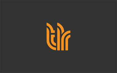 Obraz premium TLR Creative Unique Modern Letter Logo Design. Stylized logo featuring a unique letter design, presenting abstract minimalist aesthetics and modern appeal.