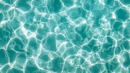 Blue-green white water with soft ripples and glowing reflections forms a tranquil gradient. The bright teal surface radiates calm, evoking serenity and harmony in a peaceful design backdrop.

