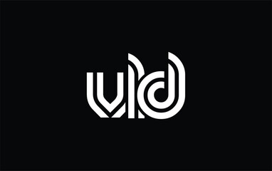 VLD Creative Unique Modern Letter Logo Design. Stylized logo featuring a unique letter design, presenting abstract minimalist aesthetics and modern appeal.