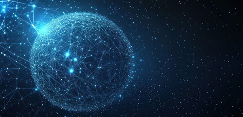 Fototapeta premium Global Network Sphere
