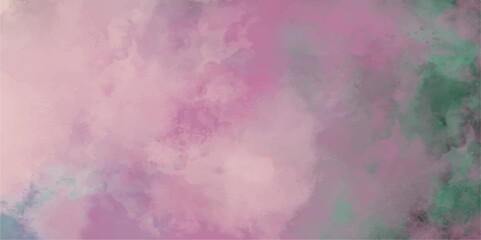 Fantasy light red, pink shades watercolor background. light pink and white colors background for design subtle color. Soft pink grunge background frame plane sky view with stars and sunset	