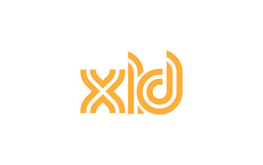XLD Creative Unique Modern Letter Logo Design. Stylized logo featuring a unique letter design, presenting abstract minimalist aesthetics and modern appeal.