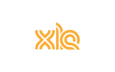 Obraz premium XLE Creative Unique Modern Letter Logo Design. Stylized logo featuring a unique letter design, presenting abstract minimalist aesthetics and modern appeal.