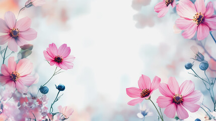 Elegant wedding invitation card background . Minimal hand painted watercolor Chamomile flowers texture template background. Design for wedding, vip cover, poster, rsvp moderncard.Valentine's Day