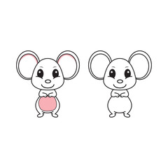 Mouse simple clipart illustration