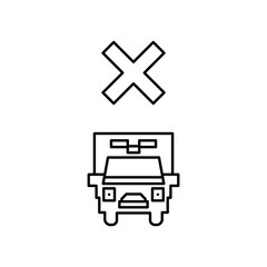 Fototapeta premium ambulance icon design failed