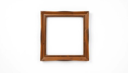 Empty wood picture frame