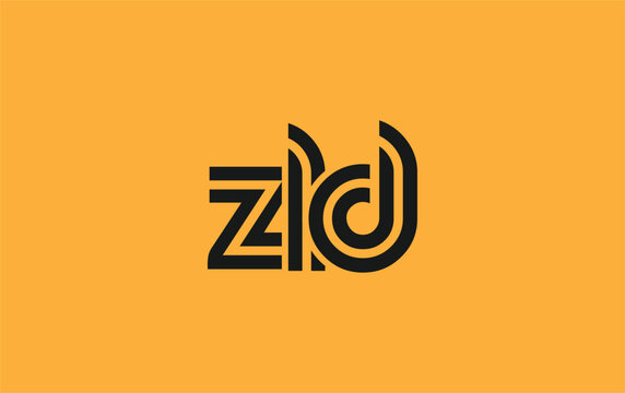 ZLD Creative Unique Modern Letter Logo Design. Stylized logo featuring a unique letter design, presenting abstract minimalist aesthetics and modern appeal.