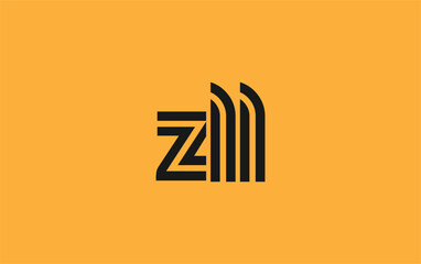 ZLL Creative Unique Modern Letter Logo Design. Stylized logo featuring a unique letter design, presenting abstract minimalist aesthetics and modern appeal.