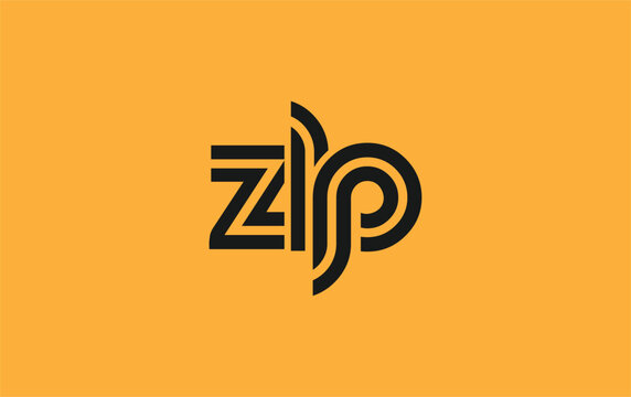 ZLP Creative Unique Modern Letter Logo Design. Stylized logo featuring a unique letter design, presenting abstract minimalist aesthetics and modern appeal.