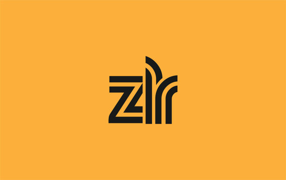 ZLR Creative Unique Modern Letter Logo Design. Stylized logo featuring a unique letter design, presenting abstract minimalist aesthetics and modern appeal.