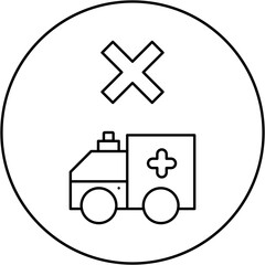 Obraz premium ambulance icon design failed