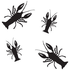 Lobster Vector illustration Design Lobster vector icon