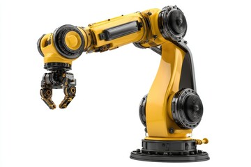 Robotic arm with claw gripper showcasing advanced automation technology in an industrial setting