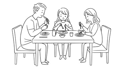 Family Having Dinner