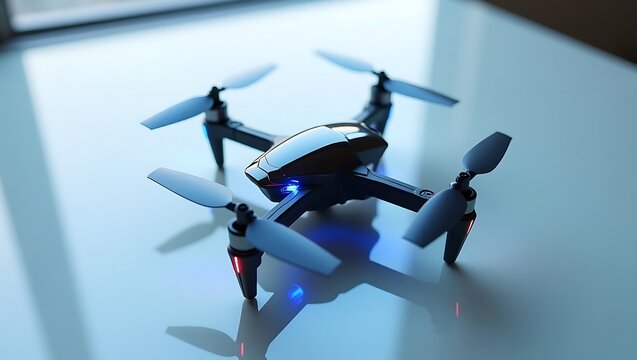 a fiying drone in the sky